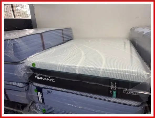 FULL SIZE TEMPURPEDIC PROADAPT (MEDIUM) HYBRID MATTRESS & BOX BED