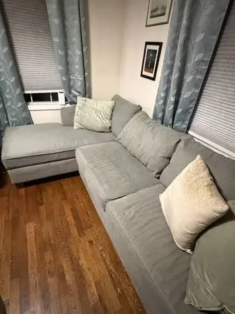 Grey sectional couch