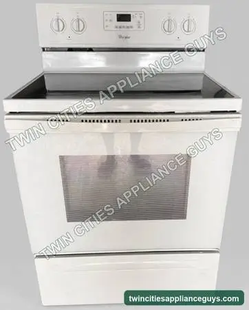 Whirlpool 30-Inch Electric Range with Ceramic Glass Cooktop — White — $100