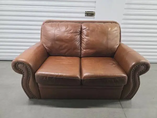 Leather Sofa Couch - Loveseat Love Seat - FREE DELIVERY