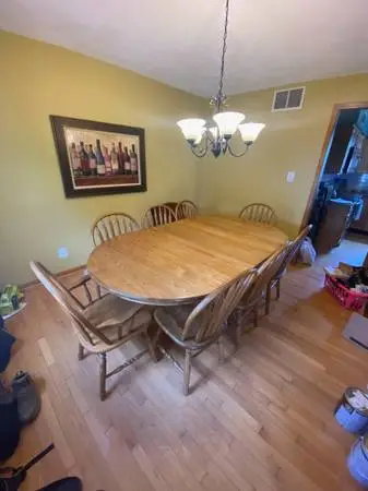 8 piece oak dining room set
