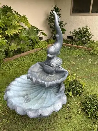 Ornate 3-Tier Shell Garden Fountain