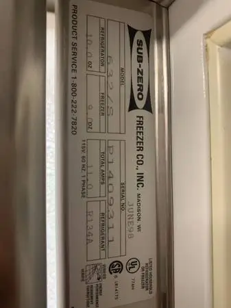 side-by-side Sub Zero refrigerator