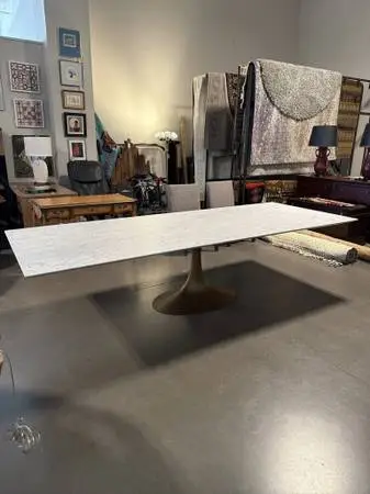 RH Aero Stone Rectangular Dining Table- 120X46X29.5H