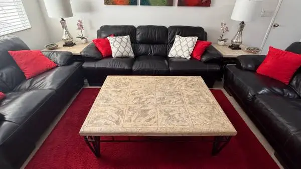 Travertine Natural Stone Coffee Table & End Table Set