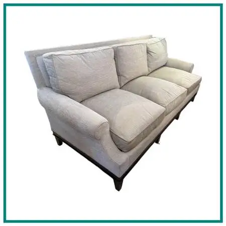 Bench Crafted Bespoke Twill Sofa, Heathered Taupe. Estimated Cost: $14