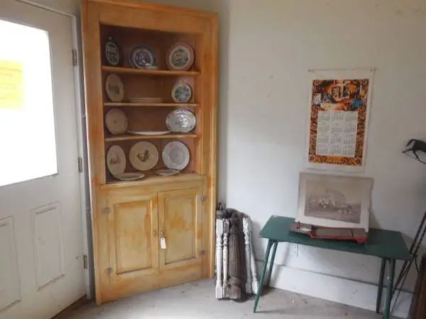 Vintage Corner Cupboard with Shelves Doors - SALE