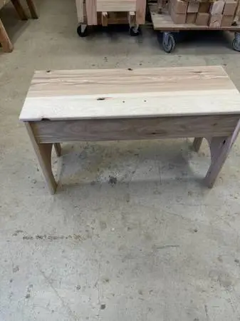 Rustic hickory bench