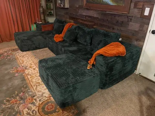 BRAND NEW Boneless U Shaped Sectional Green