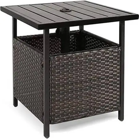 Patio side table with 1.5 umbrella hole