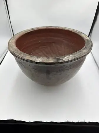 Brown Glazed Pot- 13X13X8