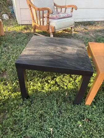 Black side table