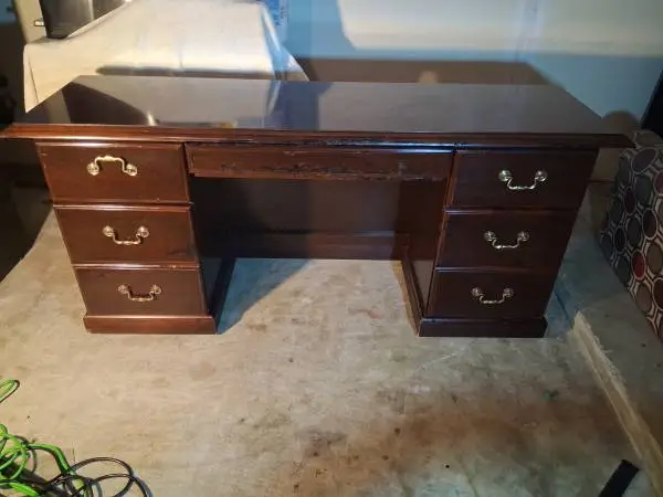 ⭐️EXECUTIVE DESK GOVERNORS SERIES KNEESPACE CREDENZA MAHOGHANY⭐️