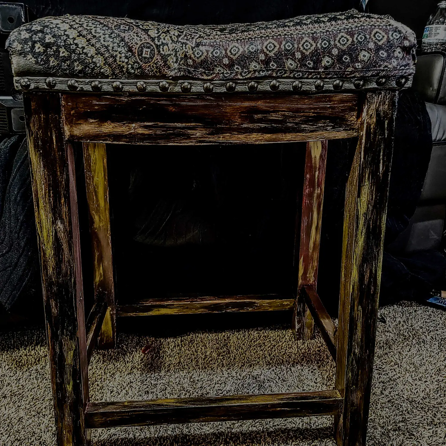 hand-painted custom barstools