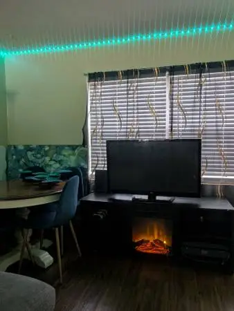 Fireplace tv stand