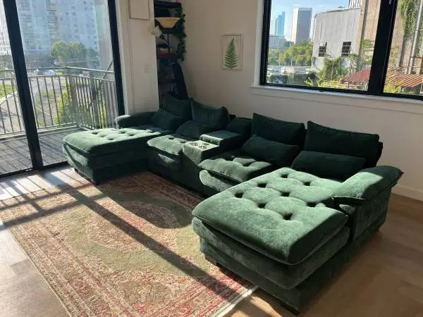 120 inch wide U sectional SOFA