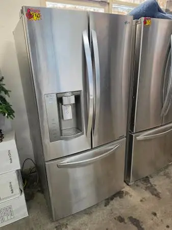33 lg stainless steel compact French door refrigerator ice and water