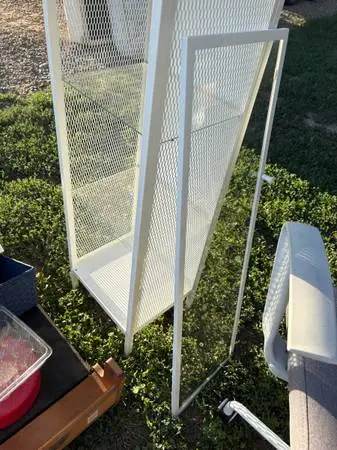 Glass and metal caninet