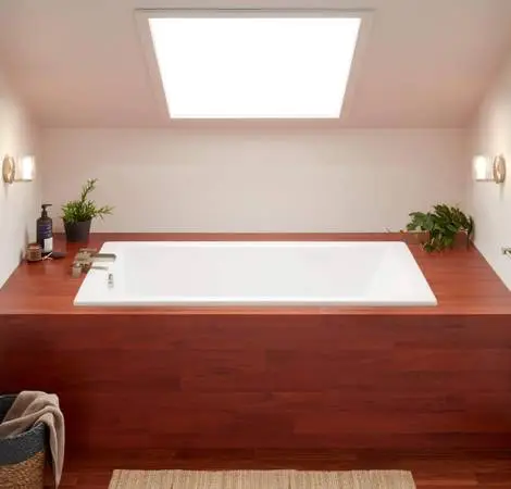 Signature Hardware White Drop-In Whirlpool Bathtub