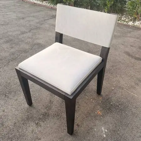 4 veneto leather oak saddle restoration hardware rh side dining chairs