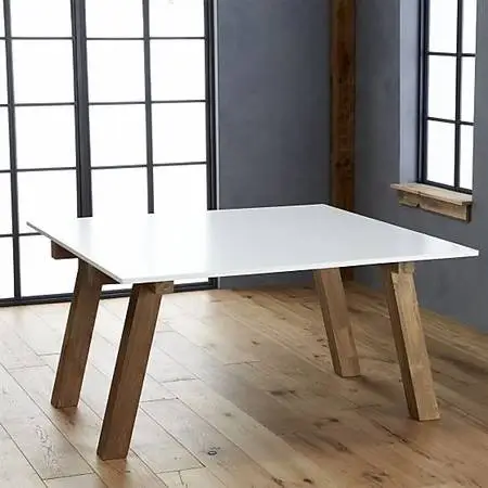 Paola Navone - Crate & Barrel Square Dining Table w/wooden Leg