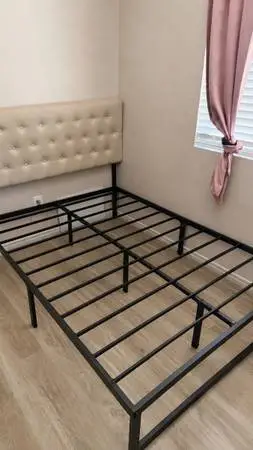 Full Size Metal Platform Bed Frame No Box Spring Needed