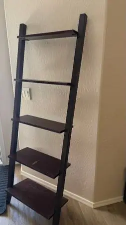 5-tier leaning ladder bookshelf  Buckeye- miller and southern