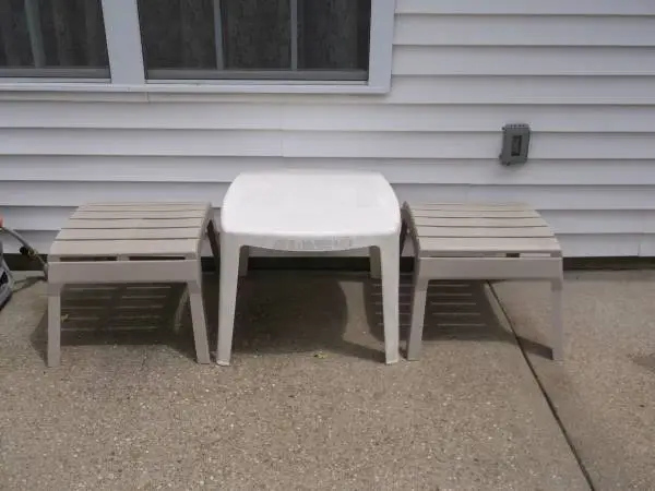 3 Small End Tables for Patio made of Plastic - $5.00 each