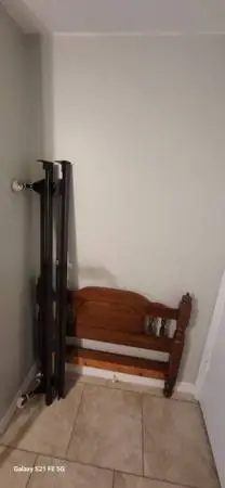 Twin size bedframe, boxspring and head board