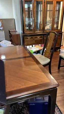Beautiful and high quality dining table with buffet hutch