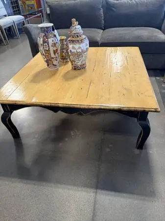 Custom Distressed Wood Coffee Table- 48X48X18