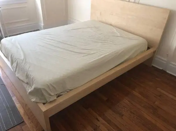 Ikea MALM Queen Size Bed Frame with Mattress in Excellent Condition Like a New