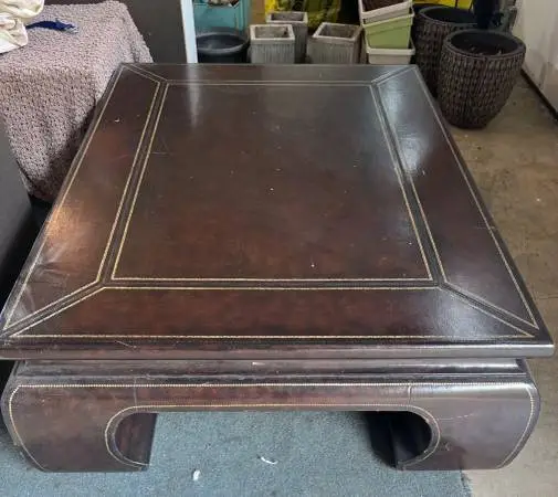 Exquisite Leather Coffee Table Maitland Smith
