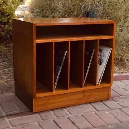 Beautiful vintage teak LP Record Credenza/Organizer/Audio Cabinet