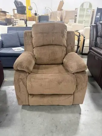 Bestier Corduroy Recliner Chair Brown Sofa Lounge Theatre Seating New