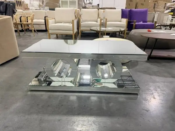 Meridian Furniture Jocelyn Coffee Table Mirror Glass Modern Table Top
