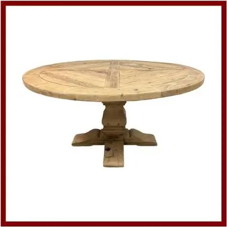 Timothy Oulton For Restoration Hardware Salvaged Wood Trestle Round Di