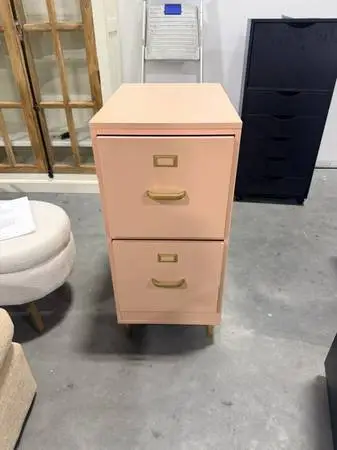 Buylateral 15 Dixie 2 Drawer Filing Cabinet Blush Pink Brand New