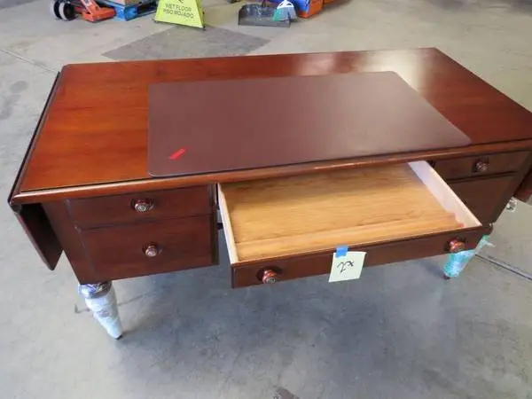 ETHAN ALLEN DESK FOLDED SIDES
