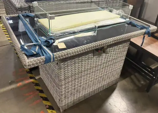 Rectangular Fire Pit Table, 42” Propane Gas Fire Pit