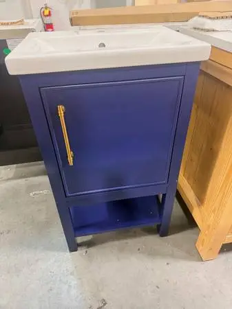 Taylor 20 Single Sink Freestanding Bathroom Vanity Navy Blue