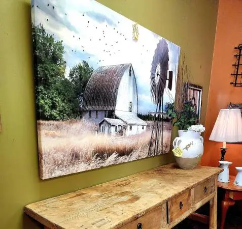Henderson Bay Farm Stretch Canvas Picture-60 x 40-NOW