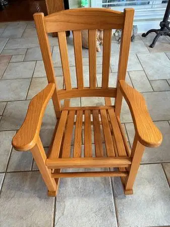 Spectacular 100% SOLID OAK CHILDS ROCKER