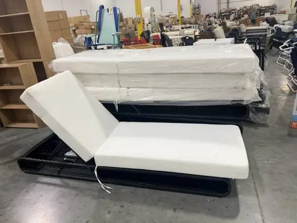 Safavieh Outdoor Living Vale Lounger Black/White (Set Of 2)