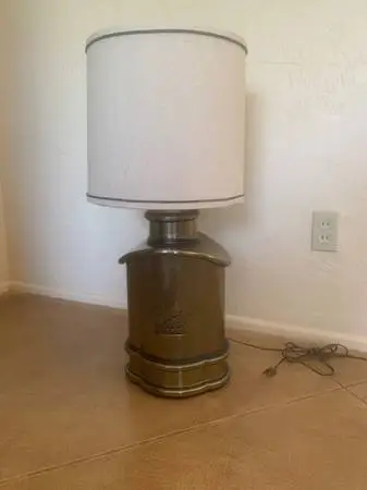 Chapman Vintage Brass Table Lamp With Shade
