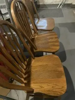 Solid OAK table and 3 chairs