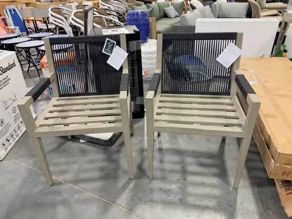 Four Hands Sherwood Outdoor Dining Chair Weathered Grey (Set Of 2)