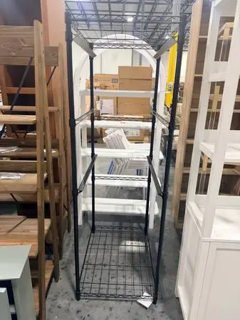 Steel 27gal Garage 68 Storage Tote Rack Black Brand New