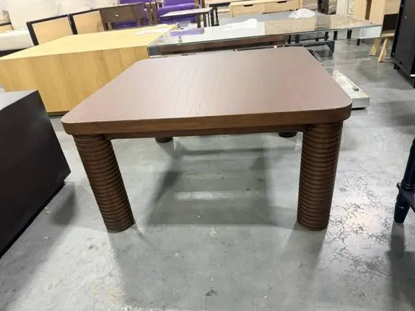 Luna 32 Square Spindle Leg Coffee Table Walnut Brand New