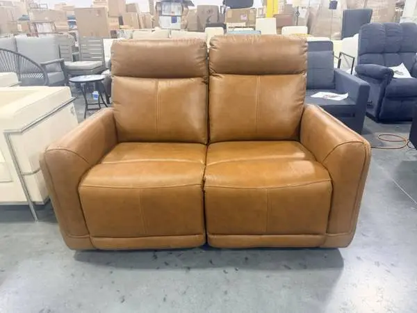 Ashley Power Reclining Loveseat Sofa Couch Faux Leather New